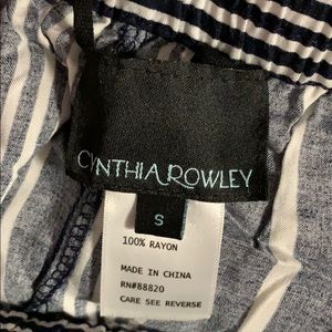 Light flowy navy stripped pants.